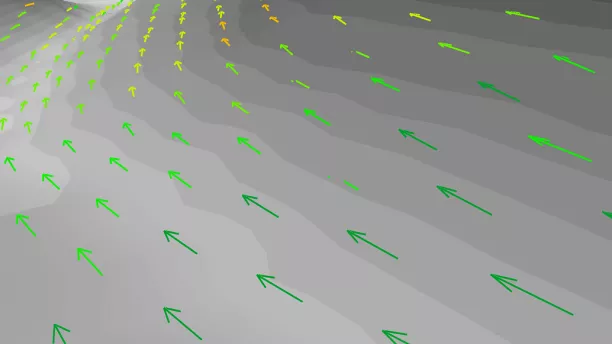 Die bodenahe Strömung wird durch Topographie und Hindernisse (Bebauung, Vegetation) beeinträchtigt. Die Modellierung flächendeckender Windfelder wird für Immissionsprognosen und Stadtklimagutachten eingesetzt.
