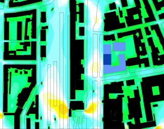 Windkomfortstudien zeigen Orte mit eingeschränkter Aufenthaltsqualität auf